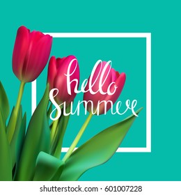 Hello Summer Natural Background Vector Illustration EPS10