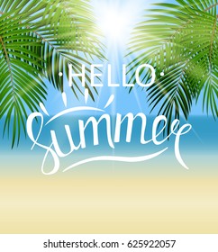 Hello Summer Natural Background Vector Illustration EPS10
