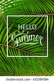 Hello Summer Natural Background Vector Illustration EPS10
