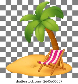 Hello summer objects decorative business advertising flyer design coconut trees pile 