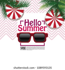 Hello summer. Ocean holiday on the beach.