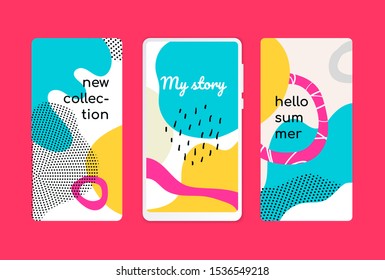 Hello summer onboarding screens cartoon templates set