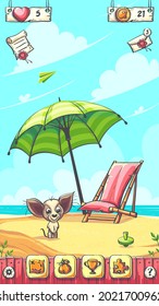 Hello Summer the plaing field. Vector illustration. Background image to create original board games, graphic design, screen savers.