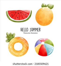 Hello Summer, Pool Party Vector Illustration