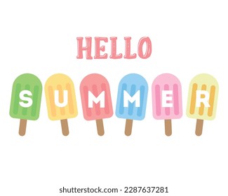 Hello Summer Pop Sickles card