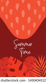 Hello summer poster and background logo template 