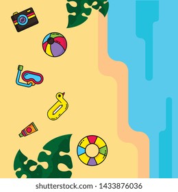Hello Summer Poster Illustration Vector