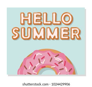 Hello summer poster. Melting sweets.