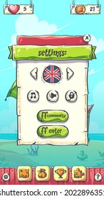 Hello Summer the puzzle settings plaing screen. Vector illustration. Background image to create original board games, graphic design, screen savers.