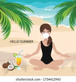 Hello summer. Quarantine summer concept. 
