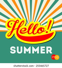 hello  summer, retro style