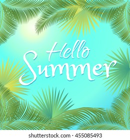 Hello Summer Rio Brazil 2016 poster. Rio de Janeiro abstract Summer athletic games background. Summer Athletic competition. Sport Brazil Vector Illustration for Art, Print, Web design, advertising.