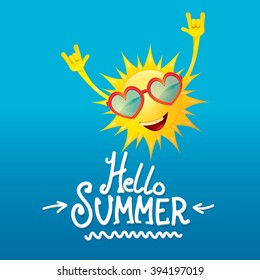 hello summer rock n roll poster. summer party design template
