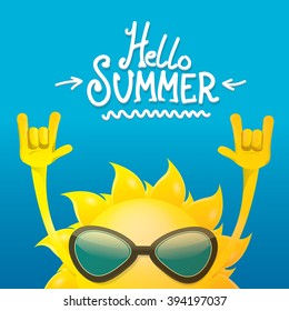 hello summer rock n roll poster. summer party design template