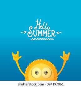 hello summer rock n roll poster. summer party design template