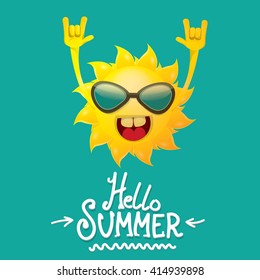 hello summer rock n roll poster. summer party design template