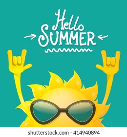 hello summer rock n roll poster. summer party design template