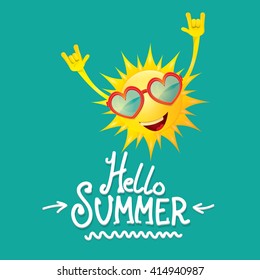 hello summer rock n roll poster. summer party design template