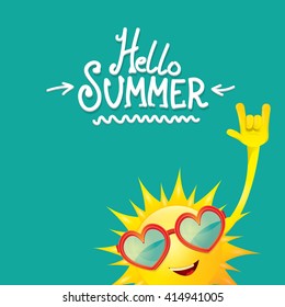 hello summer rock n roll poster. summer party design template