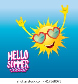 hello summer rock n roll poster. summer party design template