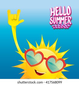 hello summer rock n roll poster. summer party design template