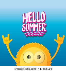 hello summer rock n roll poster. summer party design template