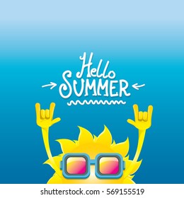 hello summer rock n roll poster. summer party design template