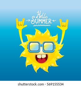 hello summer rock n roll poster. summer party design template