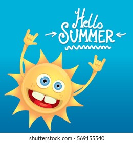 hello summer rock n roll poster. summer party design template