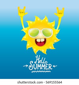 hello summer rock n roll poster. summer party design template