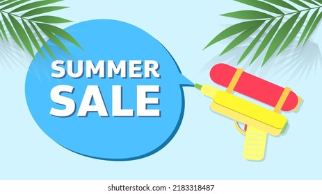 Hello SUMMER SALE background , Flat Modern design, illustration Vector EPS 10