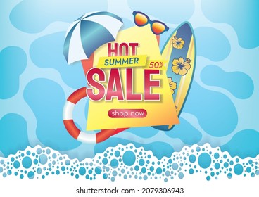 hello summer sale background hot season