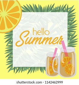 Hello Summer Sale banner vector heading design for banner or poster. Sale and Discounts Concept.
