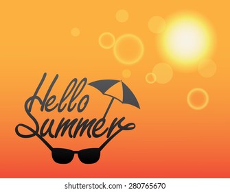 Hello summer sign design