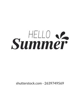 Hello Summer Splash Black Color Design
