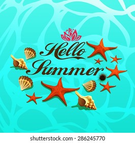 hello summer .Summertime  background for holidays and  vacations.