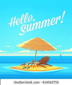 Bonjour Summer Citation D Ete Affiche Image Vectorielle De Stock Libre De Droits Shutterstock