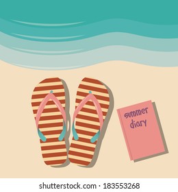 hello summer sunny background, illustration in vector format 