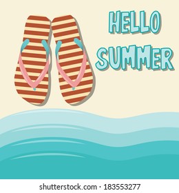 hello summer sunny background, illustration in vector format 