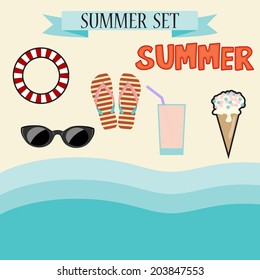 hello summer sunny background, illustration in vector format 