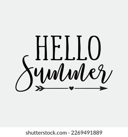 Hello Summer svg cricut craft cut Files