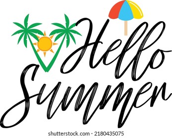 
Hello summer SVG cut file
