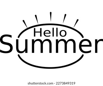 Hello summer svg text, hello summer text for print to t-shirt svg