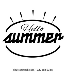 Hello summer svg text, hello summer text for print to t-shirt svg