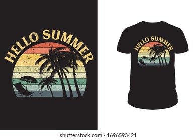 hello Summer t shirt design
