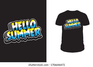 Hello Summer T shirt design