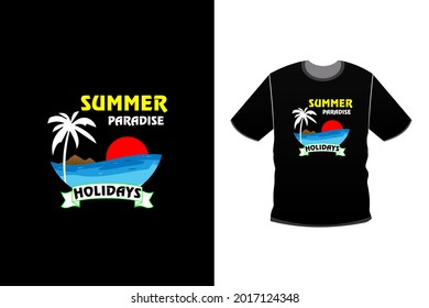 Hello Summer T shirt design modern print use for sweatshirts souvenirs and other uses Tshirt vector illustration