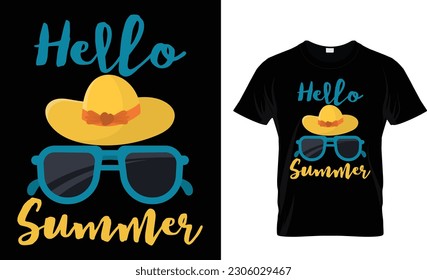 HELLO SUMMER T SHIRT DESIGN