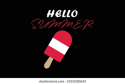 Hello Summer t shirt vector