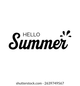 Hello Summer Text Splash Design